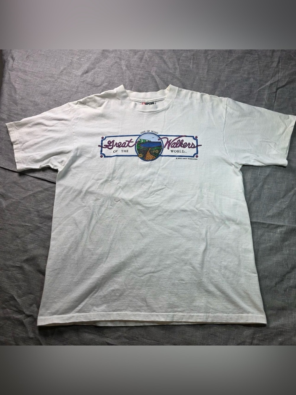 Vintage 90s Great Walkers Of The World Walt Whitman Quote T-Shirt XL USA Made